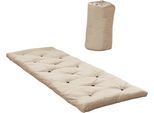 Futonmatratze KARUP DESIGN, beige, B:70cm H:5cm L:190cm, Bezug Matratze: 80% Baumwolle, 20% Polyester, Matratzen