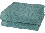 Handtücher ROSS "Harmony", grün (arktis), B:50cm L:100cm, Frottier, Baumwolle, Handtücher, 100 % Baumwolle, Hoch Tief Struktur, viele Farben