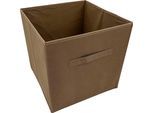 Aufbewahrungsbox ADOB "Faltbox", braun, B:31cm H:31cm T:31cm, Stoff, Aufbewahrungsboxen, Aufbewahrungsbox, Faltbox mit Griff