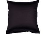 Kissenbezug JANINE "Colors Mako Satin", schwarz, B:50cm L:50cm, Mako-Satin, Obermaterial: 100% Baumwolle, Kissenbezüge, Kissenbezug, mit Reißverschluss, uni Kissenhülle, feinfädig, 100% Baumwolle