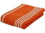 Handtücher GÖZZE "Rio", orange (terrakotta), B:50cm L:100cm, Walkfrottee, Obermaterial: 100% Baumwolle, Handtücher, im Set, mit frischer Streifenbordüre