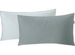 Kissenbezug KLEINE WOLKE "Linda", grün, B:40cm L:80cm, Mako-Satin, Obermaterial: 100% Baumwolle, Kissenbezüge, Kissenbezug, einfaches, sehr elegantes Design
