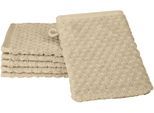 Waschhandschuh ROSS "Harmony", beige (natur), B:16cm L:22cm, Frottier, Baumwolle, Handtücher, 100 % Baumwolle, Hoch Tief Struktur, viele Farben
