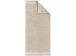 Handtuch DYCKHOFF "Gloss", beige (natur), B:50cm L:100cm, Frottier, Baumwolle, Handtücher, mit edler Glanzgarn Bordüre