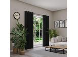 Verdunkelungsvorhang NEUTEX FOR YOU "INSULA", schwarz, B:140cm H:170cm, Polyester, Gardinen, Uni-Dimout für starke Verdunklung, nach Maß