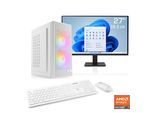 CSL PC-Komplettsystem "Spectrum V25240", Standardmodul: E (A-G), weiß, Microsoft Windows 11 Home (64 Bit), 16 GB RAM 1.000 GB SSD, Computer_Komplettsysteme