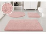 Badematte OTTO HOME "Kaarin", rosa (puder rosa), H:30mm, Polyester, Badematten, Badteppich, getuftet, flauschig, hochflor, große Farbauswahl