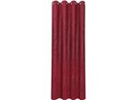 Gardine GERSTER "Caron" Gr. 1, rot, B:140cm H:245cm, Wirkware, Polyester, Gardinen, Gardine, Deko Ösenschal "Caron" mit Prägung