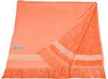 Hamamtuch ROSS "Hamam", orange, B:90cm L:180cm, Hamam Frottier, Hamam Frottier, Handtücher, idealer Begleiter für Strand, Sauna oder Wellnessbereich