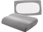 Kissenbezug BELLANA "Universal Jersey", silber (silberfarben), B:80cm L:40cm, Feinjersey, Obermaterial: 95% Baumwolle, 5% Elasthan, Kissenbezüge, Kissenbezug, passend für Nackenstützkissen