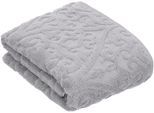 Badetuch VOSSEN "Fidelio", grau (light grau), B:100cm L:150cm, Walkfrottier, Obermaterial: 100% Baumwolle, Handtücher, Badetuch
