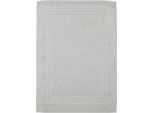 Duschmatte ROSS "Unifond", grau (chromfarben), H:1mm, Baumwolle, Badematten, Uni mit Bordüre, Badezimmerteppich, waschbar