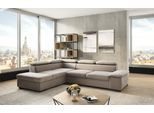 Ecksofa SIT & MORE "Alcudia L-Form", grau (elefant), B:272cm H:73cm T:226cm, 100% Polyester, Sofas, Ecksofa, mit Armteilverstellung, optional Kopfteilverstellung und Bettfunktion