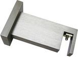 Wandträger "Slim", silber (stahl, gebürstet), SCHÖNER WOHNEN-KOLLEKTION, Gardinenstangenhalterungen, Serie Einzelprogramm Matteo rechteckig