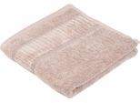 Handtücher GÖZZE "BIO Frottier", grau (taupe), B:50cm L:100cm, Walkfrottier, Obermaterial: 100% Baumwolle, Handtücher, im Set, Bio-Baumwolle, Pastell Farben, mit geschorener Bordüre