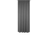 Vorhang WIRTH "Newbury", grau, B:130cm H:195cm, Baumwolle, Polyester, Gardinen, nach Maß
