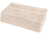 Gästehandtuch DYCKHOFF "Planet", beige (sand), B:30cm L:50cm, Walkfrottier, Obermaterial: 100% Baumwolle, Handtücher