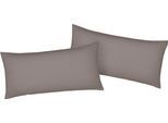 Kissenbezug BELLANA "Mako-Jersey-Exclusiv", grau (taupe), B:80cm L:40cm, Baumwolle, Obermaterial: 100% Baumwolle, Kissenbezüge, Kissenbezug, aus reiner Baumwolle