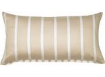 Kissenbezug JANINE "modernclassic 39028-28", beige (naturell), B:40cm L:80cm, Mako-Satin, Obermaterial: 100% Baumwolle, Kissenbezüge, Kissenbezug, mit Reißverschluss
