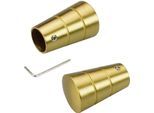 Gardinenstangen-Endstück LIEDECO "Concav", gold (goldfarben, matt), L:4,5cm Ø:1,6cm, Gardinenstangenendstücke, Gardinenstangen-Endstück, für Gardinenstangen Ø 16 mm