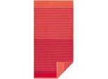 Handtücher EGERIA "Maris", rot, B:50cm L:100cm, Walkfrottee, Obermaterial: 100% Baumwolle, Handtücher, Double Face mit Streifen, reine Baumwolle