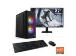 CSL PC-Komplettsystem "Spectrum V25239", Energieeffizienz: E (A-G), schwarz, Microsoft Windows 11 Home (64 Bit), 32 GB RAM 1.000 GB SSD, Computer_Komplettsysteme