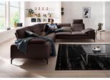 Ecksofa W.SCHILLIG "valentinoo, Designsofa, elegant und bequem, L-Form", braun (mocca z69), B:318cm H:83cm T:298cm, Longlife Xtra-Leder Z69: Das feinnarbige, gedeckte Softleder Z69 besticht durch seine außergewöhnliche Weichheit im trendigen »Vintage-Look«, Hautstärke 0, 9 - 1, 1 mm, Sofas, Ecksofa, mit Sitztiefenverstellung, Breite 318 cm