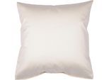 Kissenbezug JANINE "Colors Mako Satin", beige, B:50cm L:50cm, Mako-Satin, Obermaterial: 100% Baumwolle, Kissenbezüge, Kissenbezug, mit Reißverschluss, uni Kissenhülle, feinfädig, 100% Baumwolle