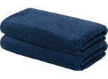 Gaestehandtuecher "LOOKS", blau (dunkelblau), B:30cm L:50cm, Frottier, Obermaterial: 100% Baumwolle, LOOKS BY WOLFGANG JOOP, Handtücher, mit Logobestickung