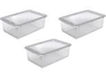 Aufbewahrungsbox KEEEPER "bea", transparent, B:39cm H:18cm, Kunststoff, Aufbewahrungsboxen, Aufbewahrungsbox, 3 x 30 L, mit Air-Control-System