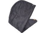 Turban-Handtuch DYCKHOFF "Opal Turban-Handtuch", grau (anthrazit), B:25cm L:70cm, Frottier, Frottier, Handtücher