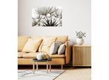 Wandsticker QUEENCE "Blume", beige, B:150cm H:90cm T:0,1cm, Folie, Wandtattoos, Selbstklebend, kinderleichte Anbringung