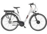 E-Bike TELEFUNKEN "Multitalent RC845" Gr. 47, weiß (weiß, schwarz), Elektrofahrräder, 28 Zoll (71,12cm), Pedelec, Elektrofahrrad für Herren u. Damen, tiefer Einstieg