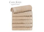 Gästehandtücher CARL ROSS "HygieniCotton", braun (cork), B:30cm L:50cm, Frottee, Obermaterial: 100% Baumwolle, Handtücher, mit 2 Aufhängekordeln