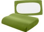 Kissenbezug BELLANA "Universal Jersey", grün (moos), B:80cm L:40cm, Feinjersey, Obermaterial: 95% Baumwolle, 5% Elasthan, Kissenbezüge, Kissenbezug, passend für Nackenstützkissen