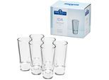 Schnapsglas VAN WELL "Ida", transparent (klar), B:4cm H:10,2cm, Glas, Trinkgefäße, spülmaschinengeeignet, 4 cl, 6-teilig