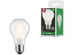 PAULMANN LED-Leuchtmittel "Eco-Line Filament 230V LED Birne E27 470lm 2,5W 3000K dimmbar Matt", Energieeffizienz: B (A-G), weiß, L:10,5cm Ø:6cm, Leuchtmittel
