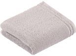 Badetuch VOSSEN "Calypso Feeling", grau (light grau), B:50cm L:100cm, Walkfrottee, Obermaterial: 100% Baumwolle, Handtücher, Badetuch, mit schmaler Bordüre, aus 100% hochwerter Baumwolle, Vegan, einfarbig