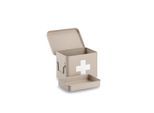 Aufbewahrungsbox ZELLER PRESENT "Medizinbox", beige, B:22,5cm H:15,5cm T:16,5cm, Metall, Aufbewahrungsboxen, Aufbewahrungsbox, Metall