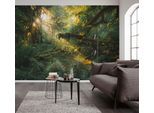 Fototapete KOMAR "Digitaldruck Vlies - Hall of Mosses - Größe 400 x 250 cm", grün, Rollen: 1, Vlies, Tapeten, Wohnzimmer, Schlafzimmer