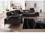 Ecksofa W.SCHILLIG "valentinoo, Designsofa, elegant und bequem, L-Form", braun (braun z59), B:318cm H:83cm T:298cm, Longlife Xtra-Leder Z59: Glattleder mit modischer Prägung. Hautstärke 0, 9 - 1, 1 mm, Sofas, Ecksofa, mit Sitztiefenverstellung, Breite 318 cm