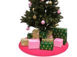 Baumteppich "Weihnachtsbaum & Adventskranz Unterlage "REVExpo", Made in Belgium", pink, H:5mm Ø:30cm, Polypropylen (PP), PRIMAFLOR-IDEEN IN TEXTIL, Teppiche, in 3 Größen, Uni-Farben, Filzunterlage, rutschsicher, Weihnachten