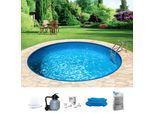 Rundpool MY POOL BWT "HOLIDAY", weiß, H:150cm Ø:450cm, Schwimmbecken, Rundpool, Höhe 150 cm, in versch. Größen verfügbar