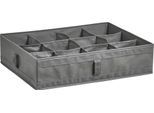 Organizer ZELLER PRESENT "12 Fächer", grau, B:44cm H:11cm T:34cm, Polypropylen, Aufbewahrungsboxen, Aufbewahrungsbox, faltbar, für Wäsche