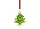 Dekohänger SWAROVSKI "Kristallfigur Sammelfigur Weihnachtsbaum Ornament", grün, goldfarben, blau, rot, Dekohänger, Baumwolle, Kristallglas, Metall, Swarovski Kristall