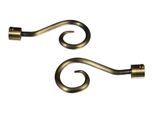 Gardinenstangen-Endstück LIEDECO "Apoll", gold (messingfarben, antik), H:5,5cm L:12cm Ø:1,6cm, Gardinenstangenendstücke, Gardinenstangen-Endstück, für Gardinenstangen Ø 16 mm