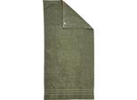 Duschtuch DONE. "Daily Uni", grün (khaki), B:70cm L:140cm, Walkfrottier, Obermaterial: 100% Baumwolle, Handtücher, Uni Farben, saugfähiges Walkfrottier