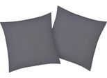 Kissenbezug BELLANA "Mako-Jersey-Exclusiv", grau, B:40cm L:40cm, Baumwolle, Obermaterial: 100% Baumwolle, Kissenbezüge, Kissenbezug, aus reiner Baumwolle