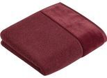 Handtuch VOSSEN "Pure", rot (rot rock), B:60cm L:110cm, Webfrottier, Obermaterial: 100% Baumwolle, Handtücher, Baumwolle & VEGAN, mit eleganter Veloursbordüre