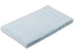 Badematte GÖZZE "Monaco 0,8" Gr. 2, blau (hellblau), H:5mm, Baumwolle, Badematten, Badematte, Badteppich, Frottier-Qualität, Uni Farben, mit Bordüre